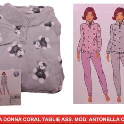 PIGIAMA DONNA  CORAL TAGLIE ASS. MOD. ANTONELLA COL. ASS.