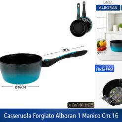 CASSERUOLA FORGIATO ALBORAN 1 MANICO CM.16