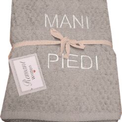 ASCIUGAMANI SET 2 PZ. VISO+OSPITE CON SCRITTE ASSORTITE