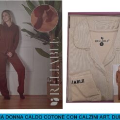 PIGIAMA DONNA CALDO COTONE CON CALZINI ART. DUNA