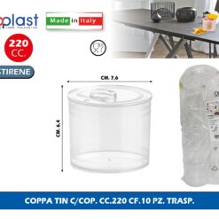Poloplast Coppa Tin C/Cop. Cc.220 Cf.10 Pz. Trasp.