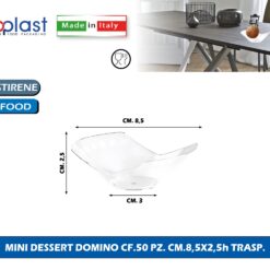 Poloplast Mini Dessert Domino Cf.50 Pz. Cm.8,5X2,5H Trasp.
