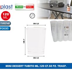 Poloplast Mini Dessert Tubito Ml.120 Cf.50 Pz. Trasp.
