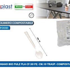 Poloplast Cucchiaio Bio Pulz Pla Cf.50 Pz. Cm.10 Trasp.