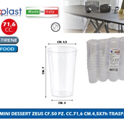 Poloplast Minidessert Zeus Cf.50 Pz. Cc.71,6 Cm.4,5X7H Trasp.