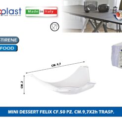 Poloplast Mini Dessert Felix Cf.50 Pz. Cm.9,7X2H Trasp.