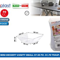 Poloplast Mini Dessert Vanity Small Cf.50 Pz. Cc.70 Trasp.
