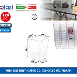 Poloplast Mini Dessert Kubik Cc.120 Cf.50 Pz. Trasp.
