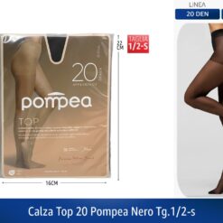 CALZA TOP 20 POMPEA NERO TG.1/2-S