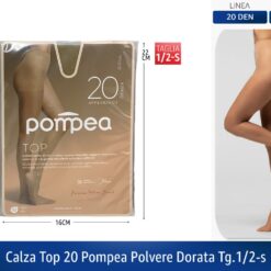 CALZA TOP 20 POMPEA POLVERE DORATA TG.1/2-S