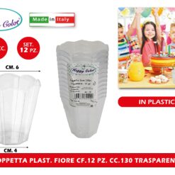 Real Dream Coppetta Fiore Cf.12 Pz. Cc.130 Trasparente