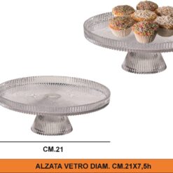 ALZATA VETRO DIAM. CM.21X7,5h