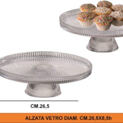 ALZATA VETRO DIAM. CM.26,5X8,5h