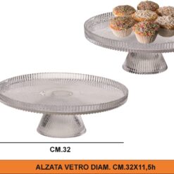 ALZATA VETRO DIAM. CM.32X11,5h