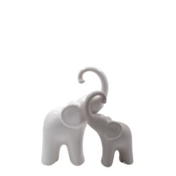 COPPIA ELEFANTI CERAMICA CM.14X20