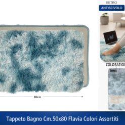 TAPPETO BAGNO CM.50X80 FLAVIA COLORI ASSORTITI