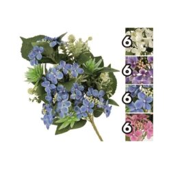 BOUQUET FRONTALE ORTENSIE RICH CM.48X12 4 ASS.