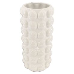 VASO CERAMICA TONDO CM.9X20h PERLA BIANCA