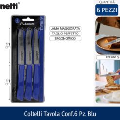 COLTELLI TAVOLA CONF.6 PZ. DAILY BLU