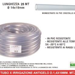 TUBO X IRRIGAZIONE ANTIGELO D.1,4X19MM. MT.25