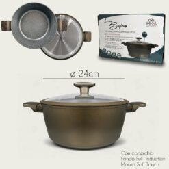 CASSERUOLA SOPHIA CM.24 CON COPERCHIO X INDUZIONE
