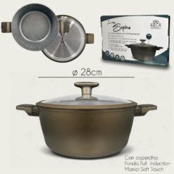 CASSERUOLA SOPHIA CM.28 CON COPERCHIO X INDUZIONE
