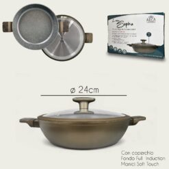 TEGAME SOPHIA CM.24 CON COPERCHIO X INDUZIONE