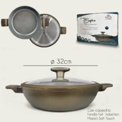 TEGAME SOPHIA CM.32 CON COPERCHIO X INDUZIONE