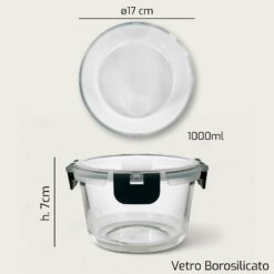 FRIGO BOX VETRO TONDO CM.17X6,5h