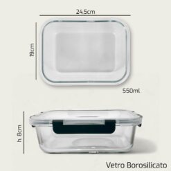 FRIGO BOX VETRO RETT.RE CM.24X19X7h