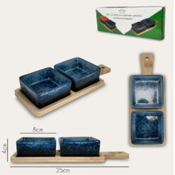 CIOTOLE PORCELLANA SET 2 PZ. CON VASSOIO REACTIVE