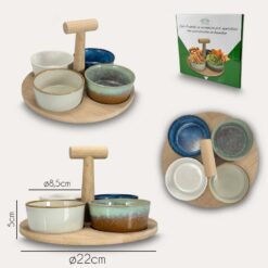 CIOTOLE PORCELLANA SET 2 PZ. CON VASSOIO REACTIVE