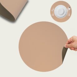 TOVAGLIETTA SIMILPELLE DIAM. CM.38 ROSA+TORTORA