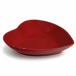 PIATTO FONDO CM.20X20X4 CUORE ROSSO