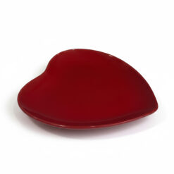 PIATTO FRUTTA CM.20X20 CUORE ROSSO