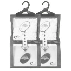Sicignano | Set 2 Deumidificatori con Appendino 2 in 1, Anti-Umidità e Anti-Odore, Capacità 500 ml, Ideale per Armadi e Ambienti Domestici, Fragranza Inodore