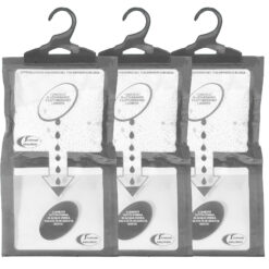 Sicignano | Set 3 Deumidificatori con Appendino 2 in 1, Anti-Umidità e Anti-Odore, Capacità 500 ml, Ideale per Armadi e Ambienti Domestici, Fragranza Inodore