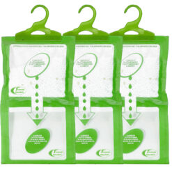 Sicignano | Set 3 Deumidificatori con Appendino 2 in 1, Anti-Umidità e Anti-Odore, Capacità 500 ml, Ideale per Armadi e Ambienti Domestici, Fragranza Aloe Vera