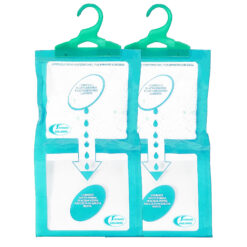 Sicignano | Set 2 Deumidificatori con Appendino 2 in 1, Anti-Umidità e Anti-Odore, Capacità 500 ml, Ideale per Armadi e Ambienti Domestici, Fragranza Muschio Bianco