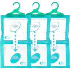 Sicignano | Set 3 Deumidificatori con Appendino 2 in 1, Anti-Umidità e Anti-Odore, Capacità 500 ml, Ideale per Armadi e Ambienti Domestici, Fragranza Muschio Bianco