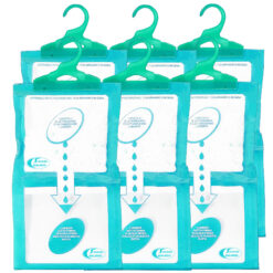 Sicignano | Set 6 Deumidificatori con Appendino 2 in 1, Anti-Umidità e Anti-Odore, Capacità 500 ml, Ideale per Armadi e Ambienti Domestici, Fragranza Muschio Bianco