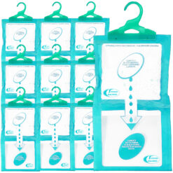 Sicignano | Set 10 Deumidificatori con Appendino 2 in 1, Anti-Umidità e Anti-Odore, Capacità 500 ml, Ideale per Armadi e Ambienti Domestici, Fragranza Muschio Bianco
