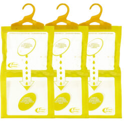 Sicignano | Set 3 Deumidificatori con Appendino 2 in 1, Anti-Umidità e Anti-Odore, Capacità 500 ml, Ideale per Armadi e Ambienti Domestici, Fragranza Vaniglia