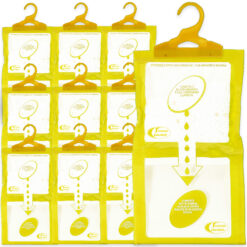 Sicignano | Set 10 Deumidificatori con Appendino 2 in 1, Anti-Umidità e Anti-Odore, Capacità 500 ml, Ideale per Armadi e Ambienti Domestici, Fragranza Vaniglia