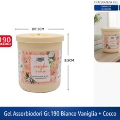 GEL ASSORBIODORI GR.190 BIANCO VANIGLIA + COCCO