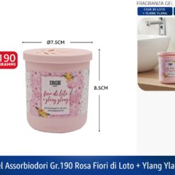 GEL ASSORBIODORI GR.190 ROSA FIORI DI LOTO + YLANG YLANG