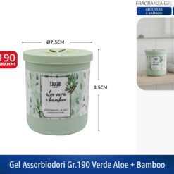 GEL ASSORBIODORI GR.190 VERDE ALOE + BAMBOO