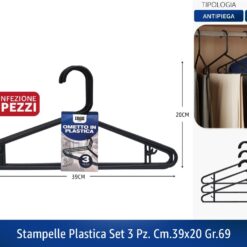 STAMPELLE PLASTICA SET  3 PZ. CM.39X20 GR.69