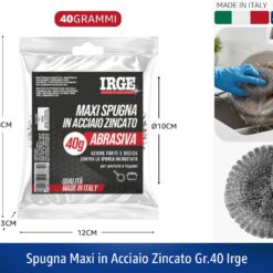 SPUGNA MAXI IN ACCIAIO ZINCATO GR.40 IRGE