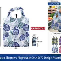 BUSTA SHOPPERS PIEGHEVOLE CM.45X70 DESIGN ASSORTITI